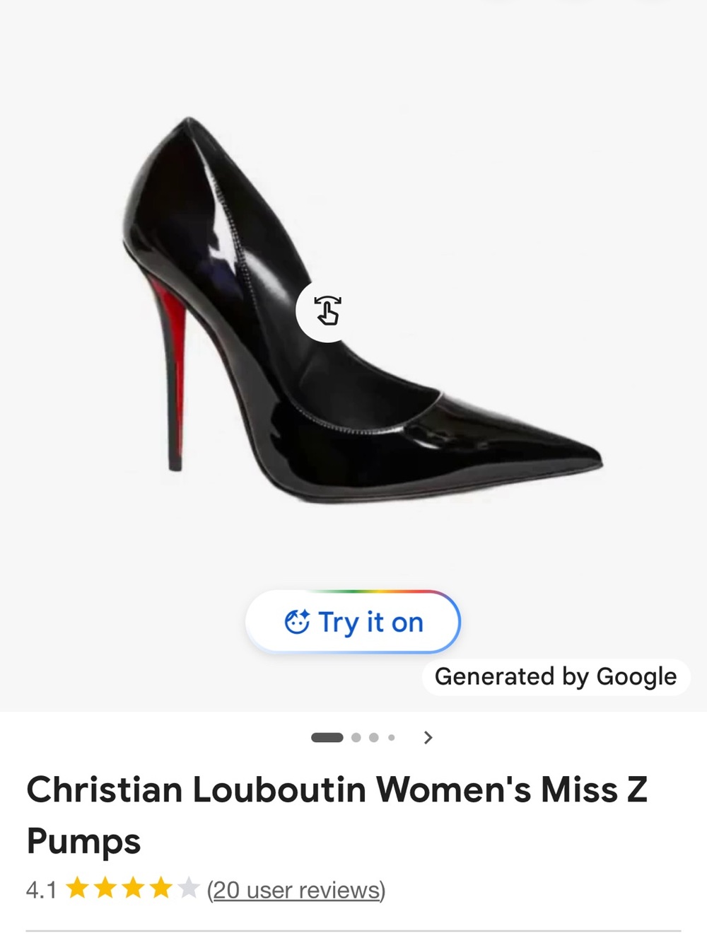 Christian Louboutin Black Patent Pumps with Red Sole
